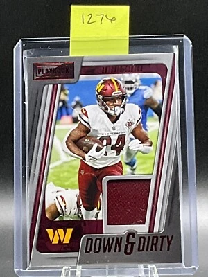 2022 Panini Playbook Down and Dirty Antonio Gibson Red – /25  GAME USED JERSEY! - Image 1 of 2