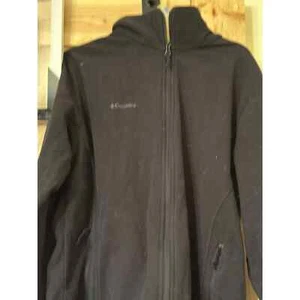 Columbia Basic Jacket Men's XL Black Fleece Long Sleeve Stand Up Collar Full Zip - Picture 1 of 7