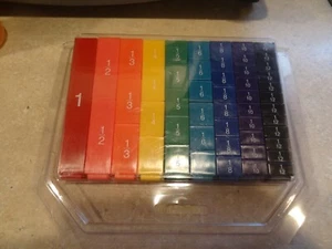 Set of Fraction Tower Equivalency Cubes Learning Aid Teaching Tools Mathematics - Picture 1 of 3