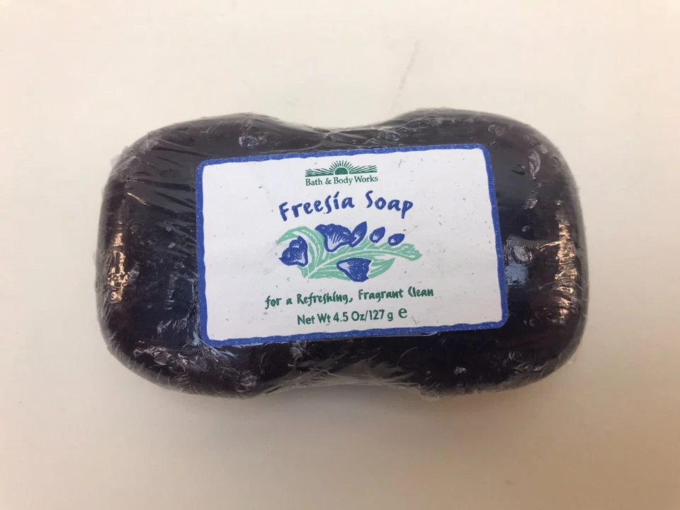 Vintage Bath & Body Works Freesia Glycerin Soap Bar 4.5oz NEW - Image 1 of 4