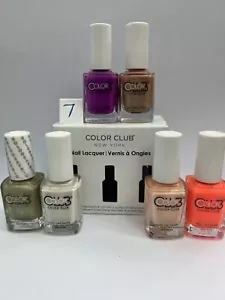 COLOR CLUB 6 Pack NAIL LACQUER COATED 0.5 FL OZ EACH FREE SHIPPING - Picture 1 of 2