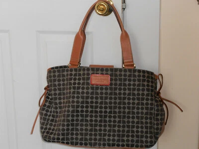KATE SPADE BROWN DOT NOEL SATCHEL TOTE HANDBAG RARE EUC - Image 1 of 4