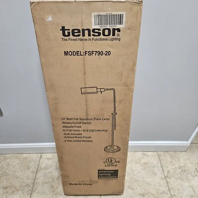 NEW VINTAGE Tensor Brass Mid Century Modern Adjustable Pharmacy Floor Lamp 34-50 - Image 1 of 4