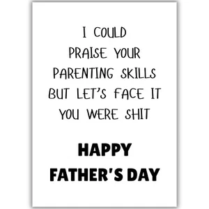 Happy Vatertag Karte Vater Figur Papa Stiefvater Opa S**t Elternfertigkeit - Bild 1 von 8