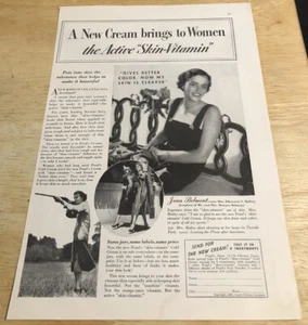 1937 PONDS CREAM/ANITA LOUISE - Recorte vintage de 2 caras - Imagen 1 de 2