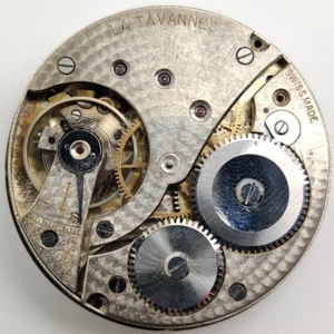 Vintage La Tavannes High Grade Pocket watch movement running 43mm - Picture 1 of 5