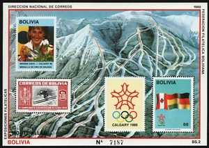 Bolivia 1988 - Mié-No. Bloque 173** - MNH - Olympia Calgary - Imagen 1 de 1