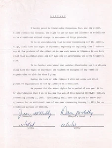 1968 Dave McNally Baltimore Orioles SIGNED 1969 CITGO COINS CONTRACT AUTOGRAPHED - Picture 1 of 3