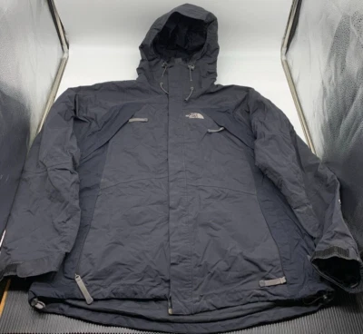 Chaqueta con capucha impermeable Hy-Vent negra cremallera completa The North Face para mujer talla L Foto 1 de 4