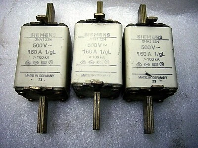 3 Siemens 3Na1-224 500V 160A Fuse - Image 1 of 3