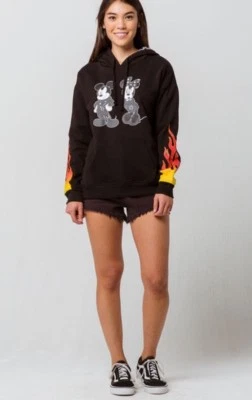 Vans x Disney Punk Mickey Mouse 90 Pullover Hoodie Black Woman’s SZ Small  New!! - Image 1 of 4
