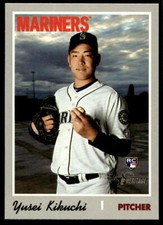 2019 Topps Heritage 526 Yusei Kikuchi Trade Seattle Mariners RC Baseball Card