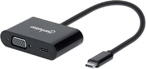 CONVERTIDOR MANHATTAN USB-C A VGA CON PUERTO DE CARGA PD - Zdjęcie 1 z 6