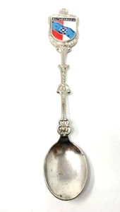 Kleiner Zuckerlöffel mit Wappen von Rothenbach ca. 12 cm lang (W23) - Imagen 1 de 2