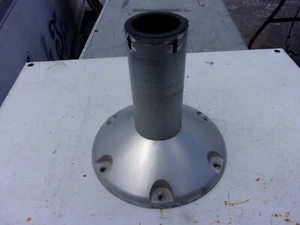 Boat Marine aluminum Seat Pedestal 2 7/8" OD 8-1/2" Tall 9" Base - Foto 1 di 2