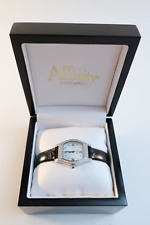 Affinity Diamonds Women's Watch Silver Black Swiss Movement w/Original Box