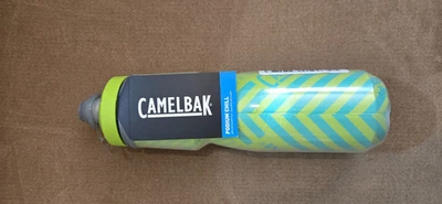 Botella exterior CamelBak Podium Chill, lima/raya azul 21 oz, sin BPA Foto 1 de 4