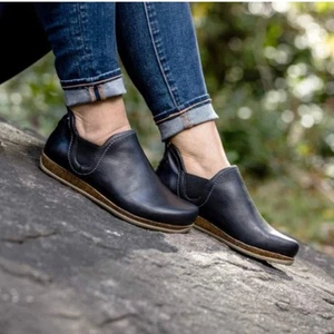 Stegmann lieben made in Portugal womens 7.5 black leather slip on Chelsea boots - Picture 1 of 12