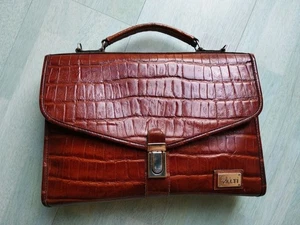 Feliciani Braune Aktentasche Handtasche Umhängetasche Schultertasche Ledertasche - Bild 1 von 6