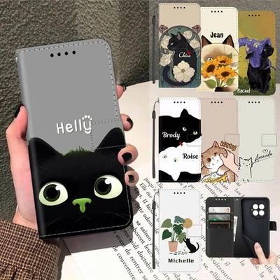 Customized Name Phone Cover For Oneplus 13R 12R 11 9 Pro 10T Wallet Leather Case — 第 1/4 张图片