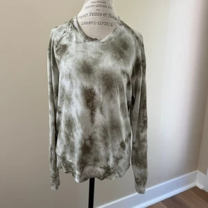 Pullover para mujer Peace & Pearls verde tie dye cuello redondo talla L - Imagen 1 de 4