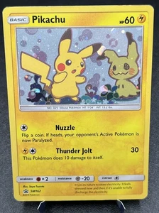 Pikachu SM162 MP Kosmos Holo Trippy Reflection Black Star Team Up Pokemon Promo! - Bild 1 von 5