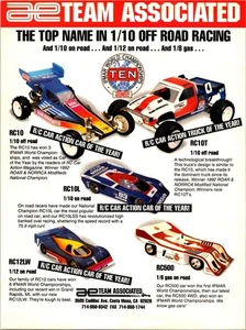 Equipo AE RC10 RC10T RC10L RC12LW RC500 Publicidad impresa Arte de pared Decoración Efímera - Imagen 1 de 1