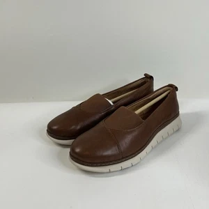 Vionic Damen 7,5 Linden Slipper Walking Loafer braun Leder verdeckte Orthese - Bild 1 von 6