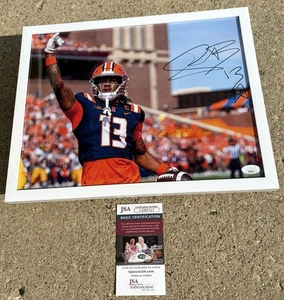 PAT BRYANT SIGNED + FRAMED 11x14 Photo JSA COA Illinois Illini DENVER BRONCOS - Picture 1 of 2