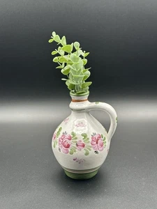 Vintage J. Graf Stoob Austria handbemalte Keramik Kanne Vase Dekor - Bild 1 von 6