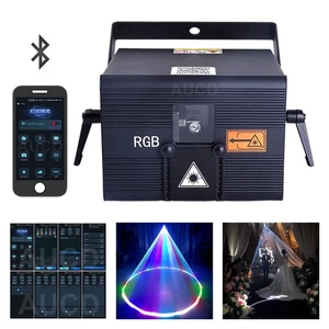 iOS Android App 8W 30Kpps RGB iLDA DMX Animation DJ Stage Projector Laser Lights - Picture 1 of 14