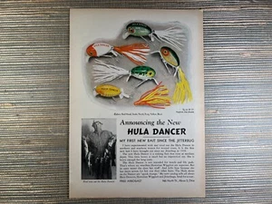 Fred Arbogast Hula Dancer Fishing Bait Lure Akron Ohio 1946 Vintage Print Ad - Picture 1 of 1