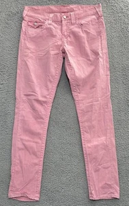 True Religion Pink Flap Back Pocket Legging Womens Pants Size 29 Tapered - Picture 1 of 8