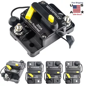 30~300AMP 12V DC Circuit Breaker Reset Car Auto Marine Stereo Audio FuseInverter - Picture 1 of 20