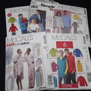 McCalls Sewing Pattern Lot Lounge Sleepware Adult XL Robe Hoodie Pants Robe Top - Picture 1 of 7