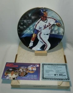 ☆ NEW DARRYL STRAWBERRY SPORTS IMPRESSIONS GOLD EDITION AUTOGRAPH 10" Plate COA - Picture 1 of 8