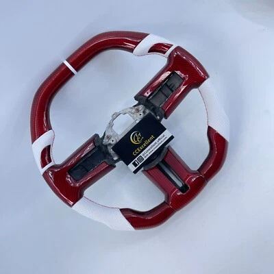 Red Carbon Fiber Steering Wheel Fit For Ford Mustang GT 2010 2011 2012 2013 2014 - Image 1 of 4