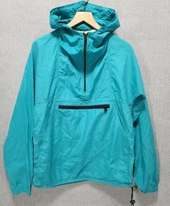 Pullover Anorak Rompevientos Vintage LL Bean Para Hombres 1/4 Cremallera Verde EE. UU. Pequeño B58 - Imagen 1 de 11