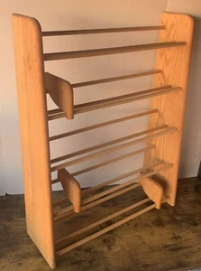 *RESERVED* Large Hand Made Wooden CD Rack Tower With 3 Shelves *Notes* - Picture 1 of 17