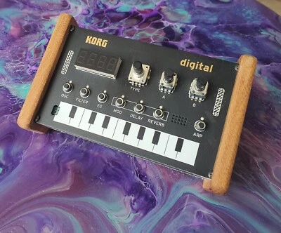 Korg NTS 1 Solid Oak End Cheeks Stand from Synths And Wood - Image 1 of 4