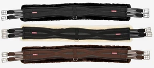 LeMieux Fleece Lined Anatomic Girth Jumping Comfort Girth Black/Brown 115-140cm - Picture 1 of 11