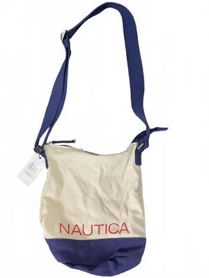 Nautica холст ведро наплечная сумка с Ярлыками - 10 "x 9,5" - Изображение 1 из 4