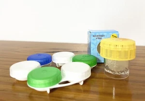 3x Estuche de almacenamiento de lentes de contacto Bausch Lomb + Estuches de limpieza de lentes de contacto giratorios - Imagen 1 de 10