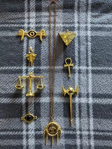 8pcs/Set Yu-Gi-Oh! Millennium Items Puzzle Necklace Keychain Pendant Gift - Picture 1 of 1