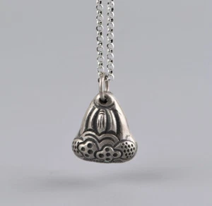 I05 Pendant Small Bell Sterling Silver 925 - Imagen 1 de 6