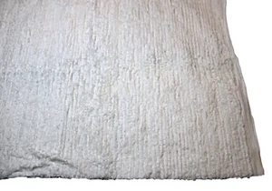 Tela acanalada de chenilla de algodón blanco 1 yarda x 60 pulgadas núcleo de casa de bebé - Imagen 1 de 6