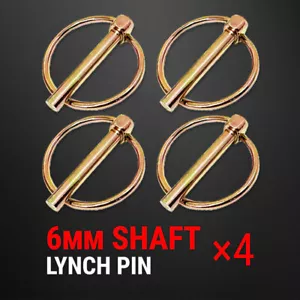 4PCS Lynch Pin Locking Hitch 6MM Tractor Tow Linch Implement Trailer Caravan - Picture 1 of 5