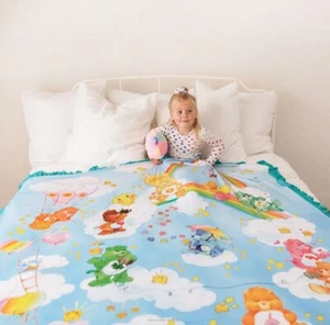 Posh Peanut X care bears luxe ruffle patoo app exclusive bamboo blanket rainbow - Picture 1 of 8