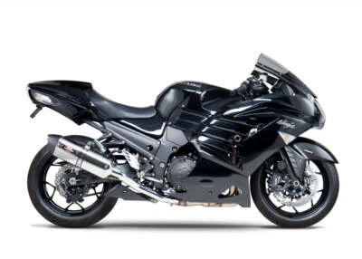 YOSHIMURA KAWASAKI ZX-14R 2012-2023 Race R-77 Slip-On Exhaust Stainless Mufflers - Image 1 of 4