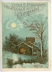 Trade Card Lydia E Pinkham's Vegetable Compound Jas E Blake Druggist Mass - Picture 1 of 2